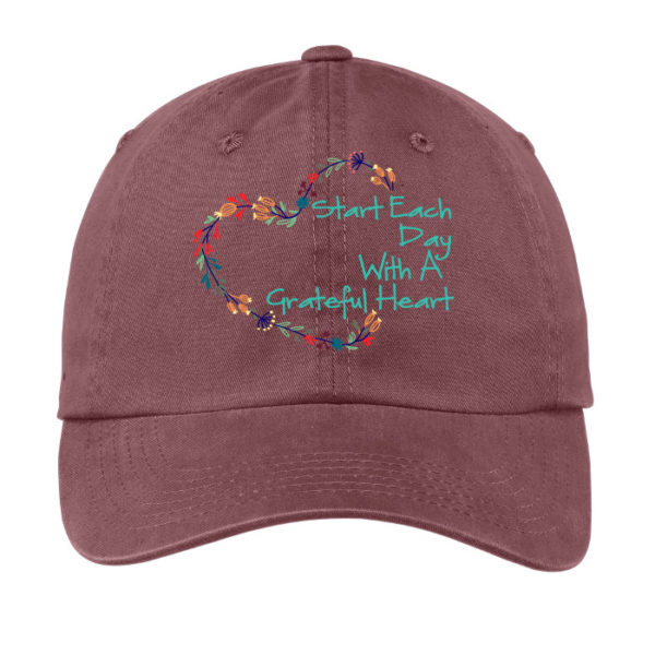 Grateful Heart Hat - Raspberry - Click Image to Close